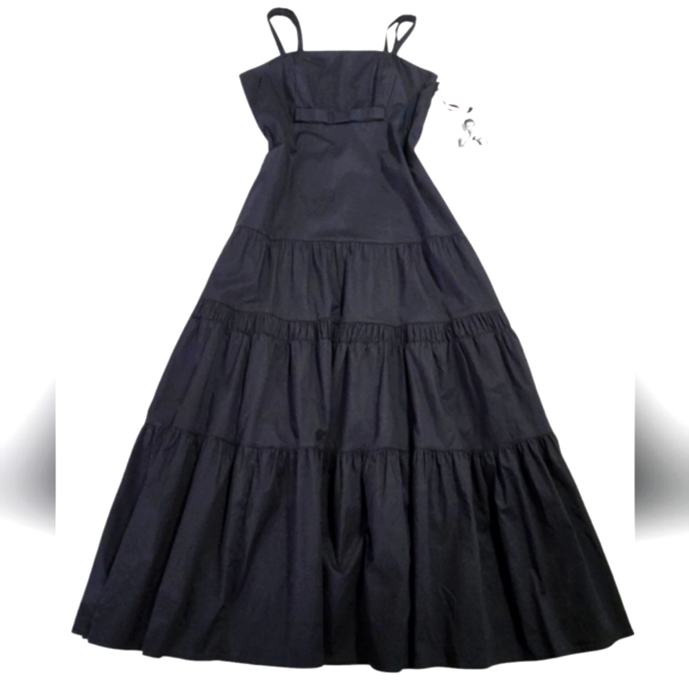 PRABAL GURUNG for JCPenney Elegant Black Tiered Maxi Dress